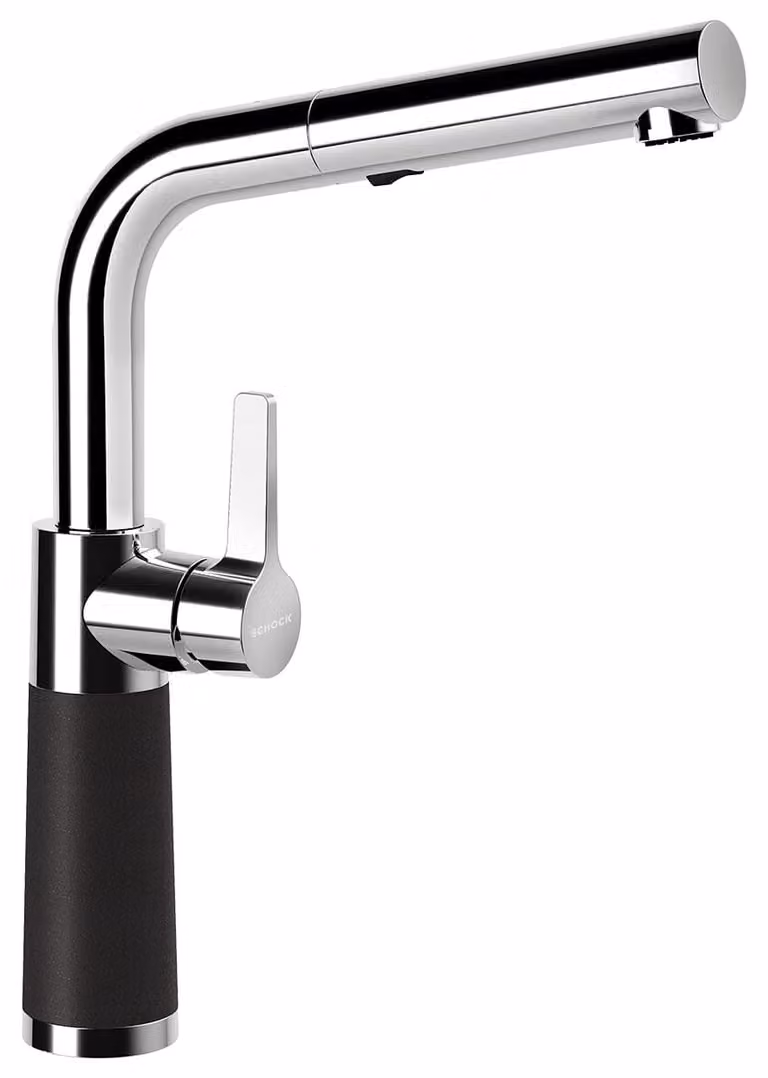 Miscelatore SCHOCK SC-540 in NERO con bocca estraibile / CRISTALITE PLUS®