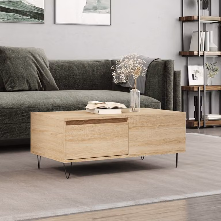 Maison Exclusive - Tavolino Sonoma in rovere 90x50x36,5 cm Materiale ligneo