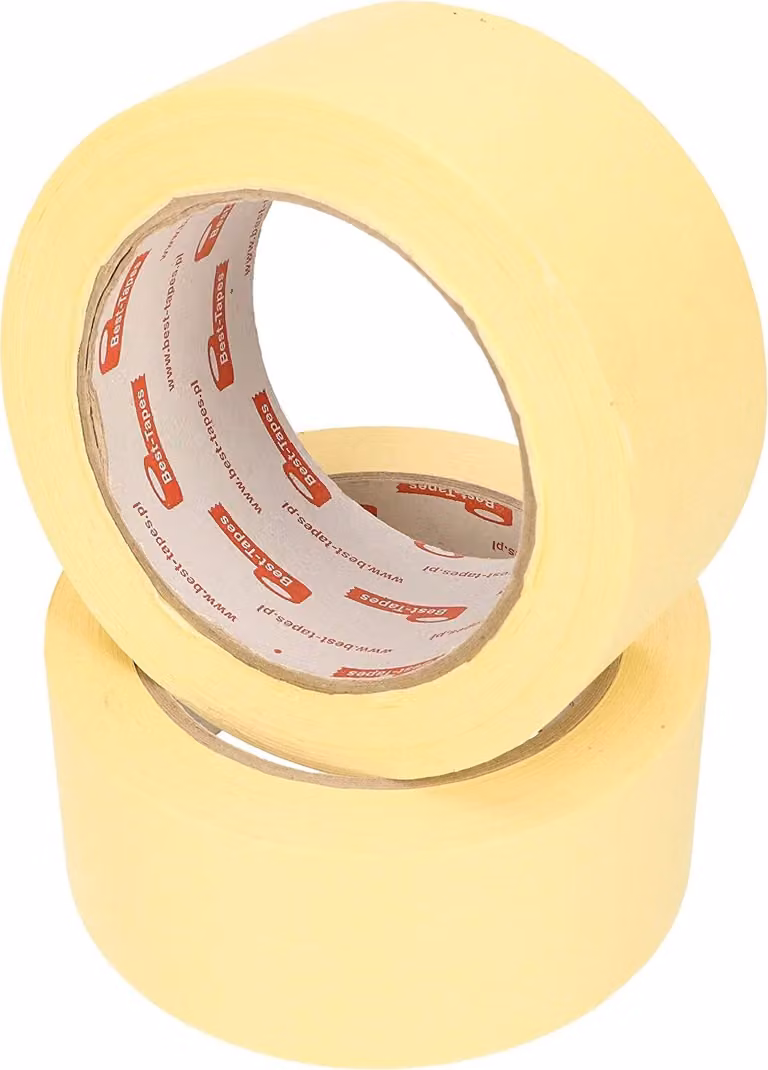 KOTARBAU® Set di 2 nastri per mascheratura 48 mm x 50 m Nastro protettivo giallo autoadesivo per lavori di verniciatura