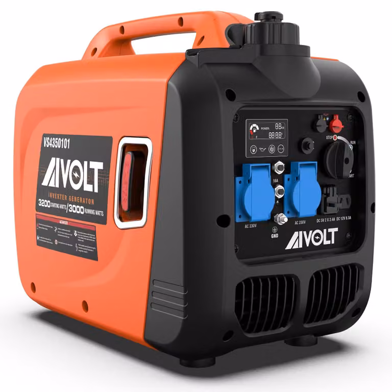 Generatore a benzina da 3200 W - Alimentatore inverter - Serbatoio da 3,5 litri