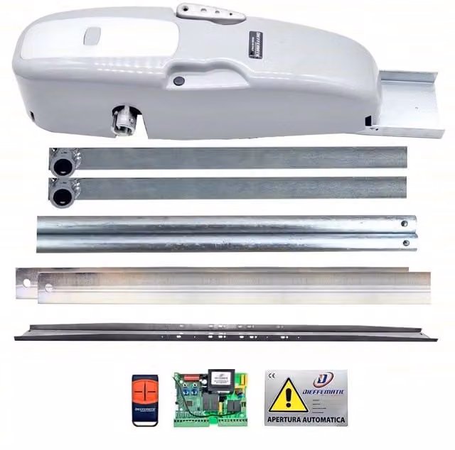 Kit di automazione Rocket per porta basculante da garage con 1 motore 230V 220V in acciaio grigio