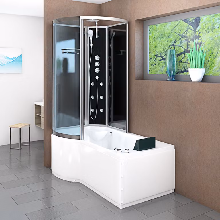 Doccia combinata con vasca idromassaggio k50-r32-wp-ec Bagno doccia 100x170 cm