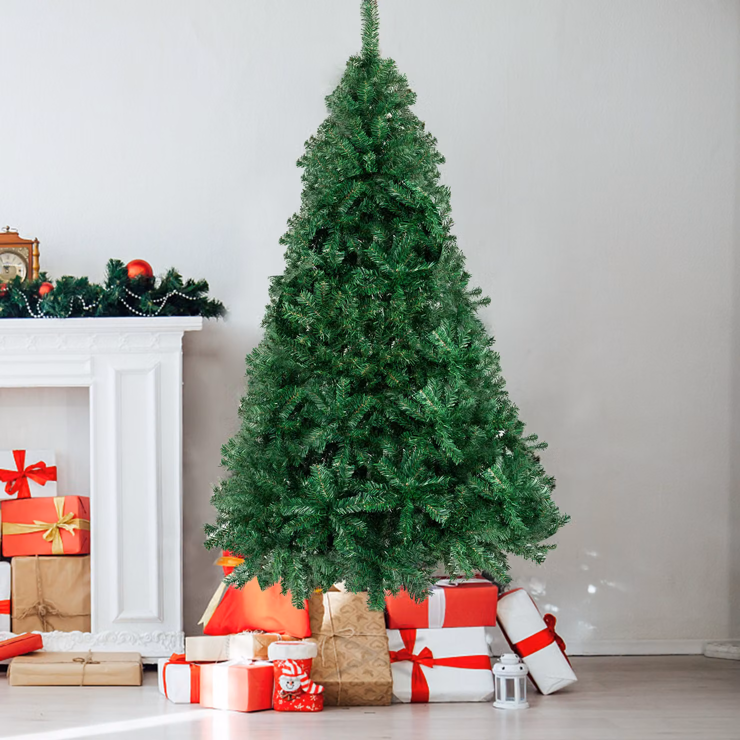 Albero di Natale artificiale abete 180cm con circa 650 punte albero decorativo decorazione di Natale verde