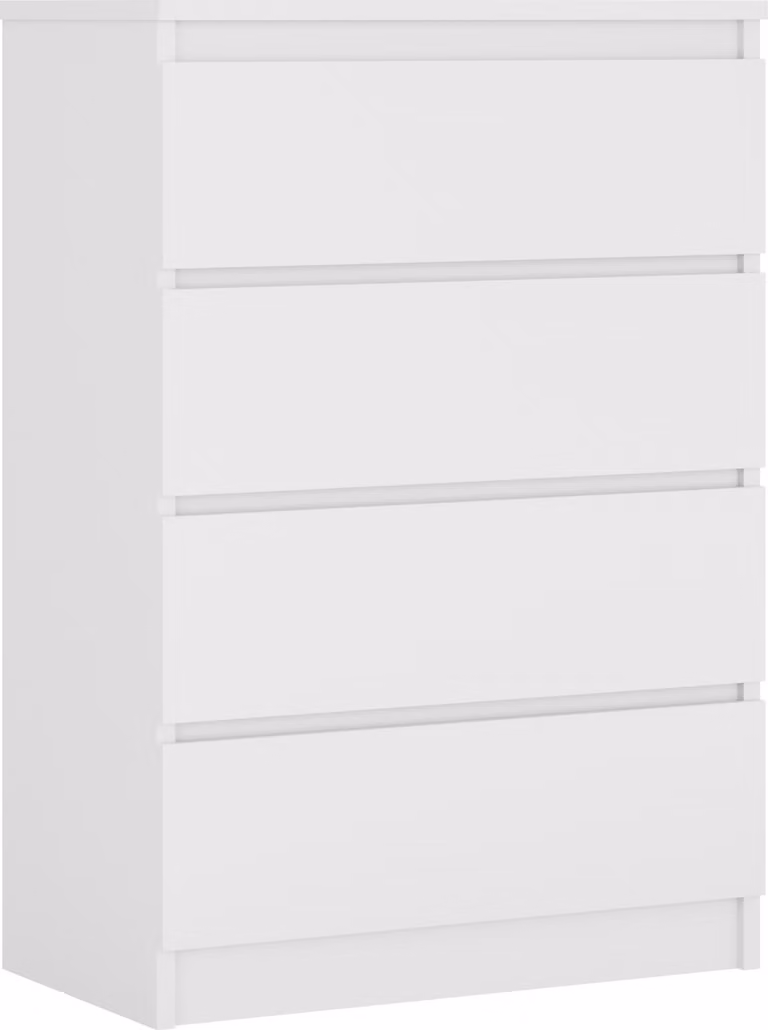 Comodino, 70 cm, bianco, 70 x 101 x 39 cm