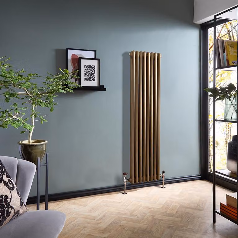 Radiatore Tradizionale Verticale a Doppia Colonna - Bronzo Metallizzato - 1500mm x 380mm - Regent by Hudson Reed
