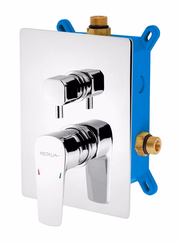 Novaservis Metalia 58 - Miscelatore da incasso per 2 apparecchi con alloggiamento, cromo BOX58051R,0
