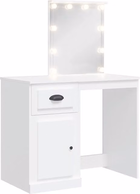 Toeletta Hollywood con Luci LED Bianca L: 90 cm, P: 42 cm, H: 132,5 cm – 1