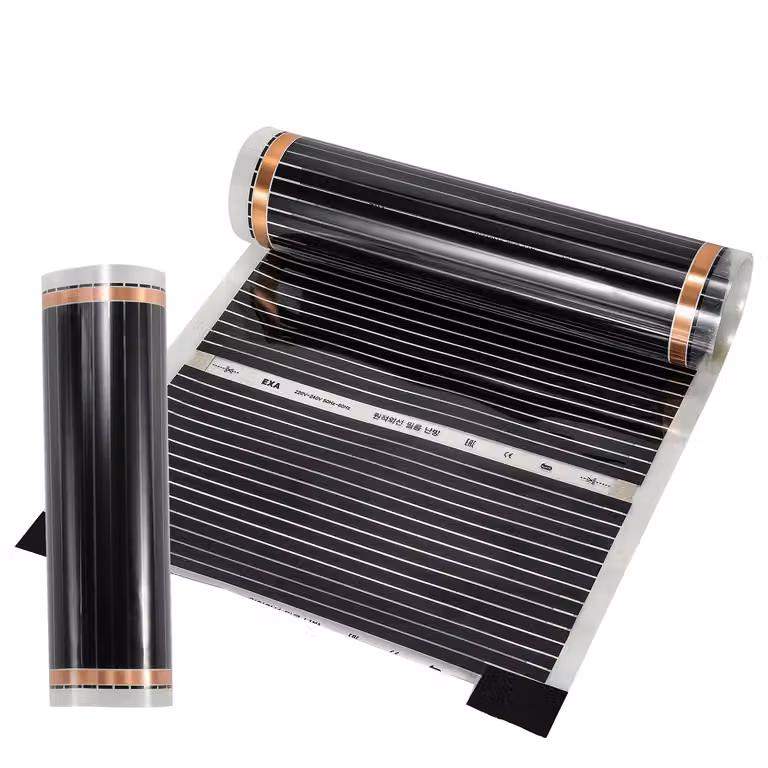 Jopassy foglio di riscaldamento a pavimento riscaldamento elettrico a infrarossi, 220W/m2, adatto per 7m2, set di fogli di riscaldamento, 2x0,5m per pezzo