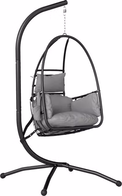 Sedia da pranzo con braccioli imbottita in tessuto grigio scuro ¨C Zephmum ¨C 120 kg