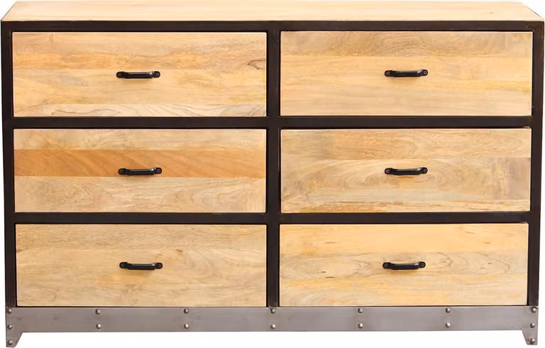 Miliboo - Comò a 6 cassetti in legno e metallo INDUSTRIA