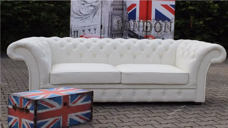 Chesterfield Sofa 3 Sitzer Polster Napalon Leder Couch Garnitur