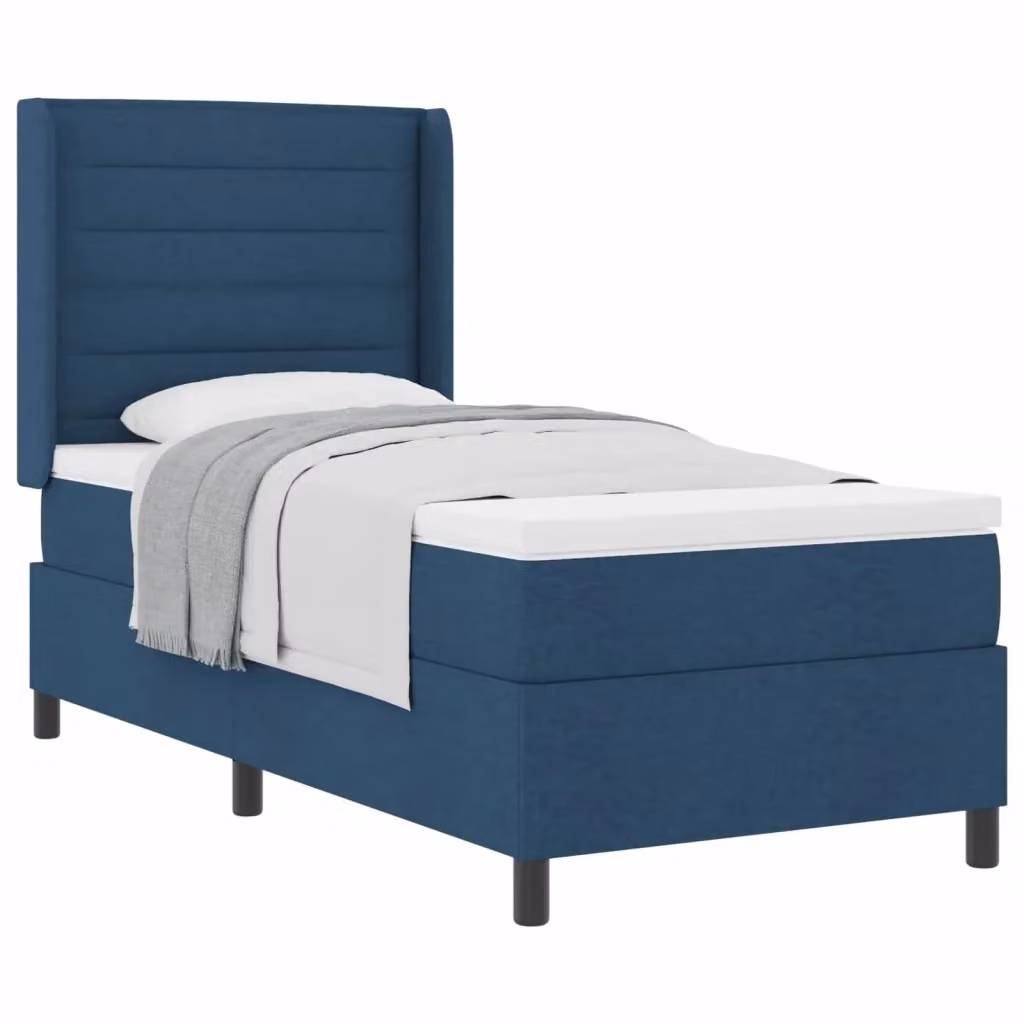 Letto ibrido con molle e cuscino vidaXL Blu L 190 cm x P 90 cm – 2