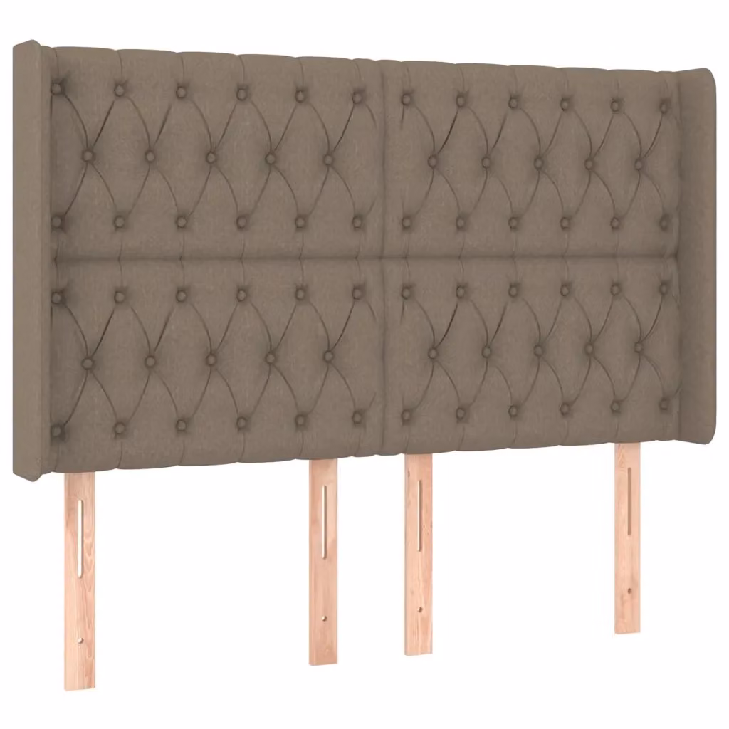 Testiera ad Orecchio vidaXL in Tessuto Beige e Grigio L/P/H: 147 x 16 x 118/128 cm – 2