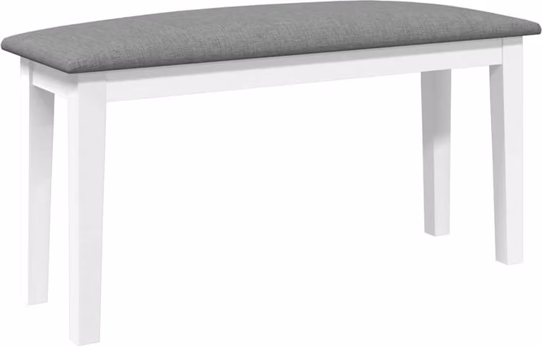 Panca 90 cm Bianco in Legno Massello di Hevea