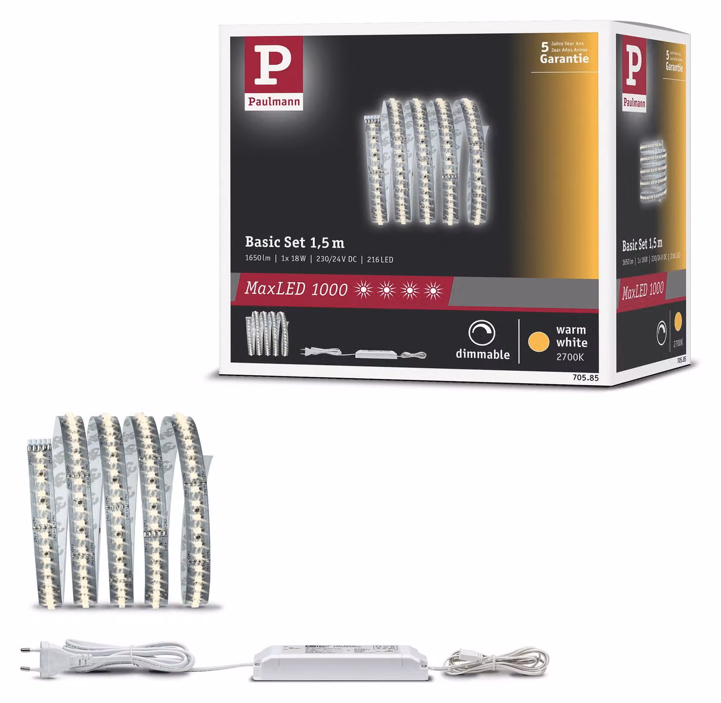 Paulmann MaxLED 1000: Kit base a LED, luce bianca calda