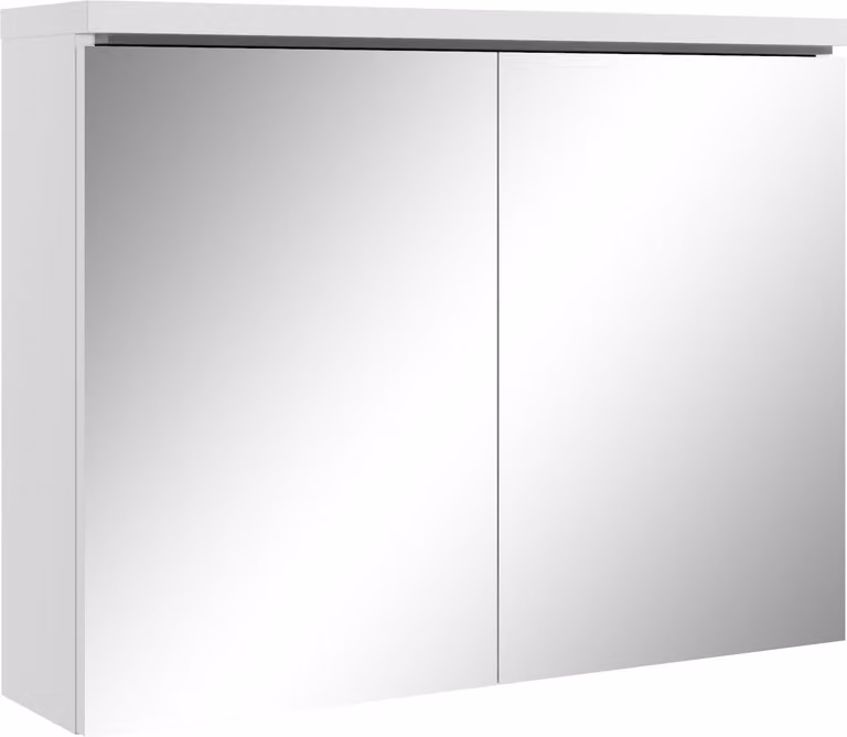 Badplaats Colonna Bagno Paso 80 x 20 x 60 cm - Bianco Opaco - Specchio Contenitore