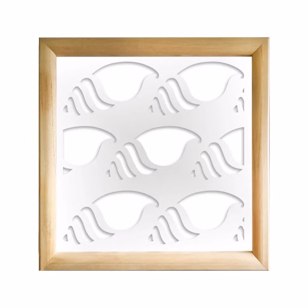 Moduli Decorativi HERMITCRAB in Legno e PVC, Colore Bianco, 98x98 cm – 2