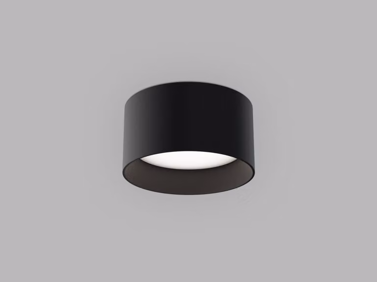 Apparecchio LED a soffitto ZETA ON CRI90 dimmerabile, Variante: ZETA ON S, Ø 120 mm x 64 mm, nero, 15 W, 1350 lm, 3CCT, DALI