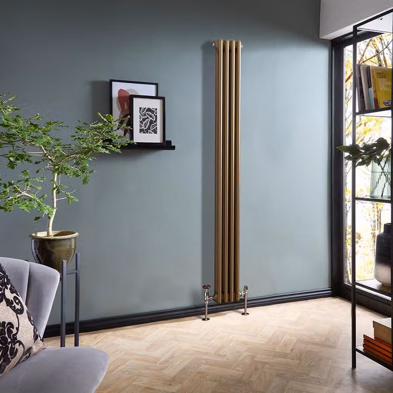 Radiatore Tradizionale Verticale a Doppia Colonna - Bronzo Metallizzato - 1800mm x 200mm - Regent by Hudson Reed