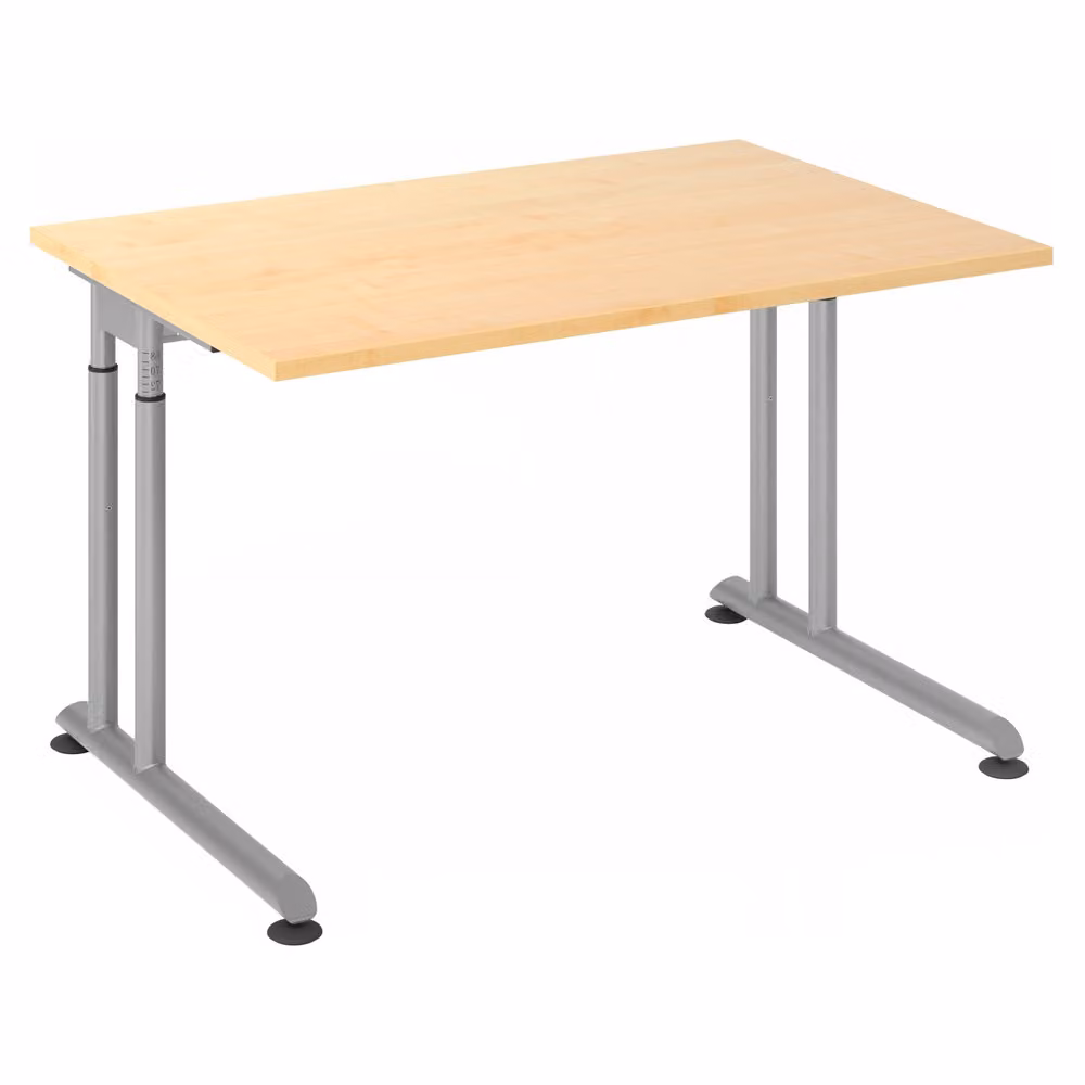 HAMMERBACHER ZS12 höhenverstellbarer Schreibtisch ahorn rechteckig