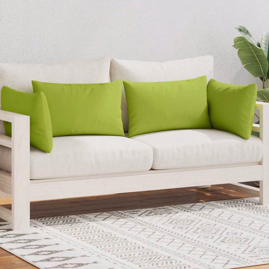 vidaXL Cuscini da Esterno 4 pz 60x40 cm Verde Mela