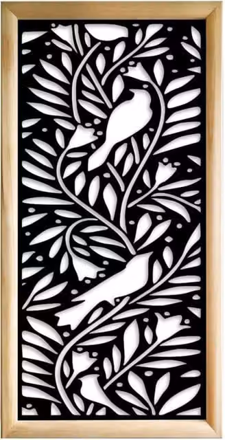 Moduli Decorativi Colibri Signorbit in Legno e PVC Nero L: 73 cm, H: 148 cm – 1