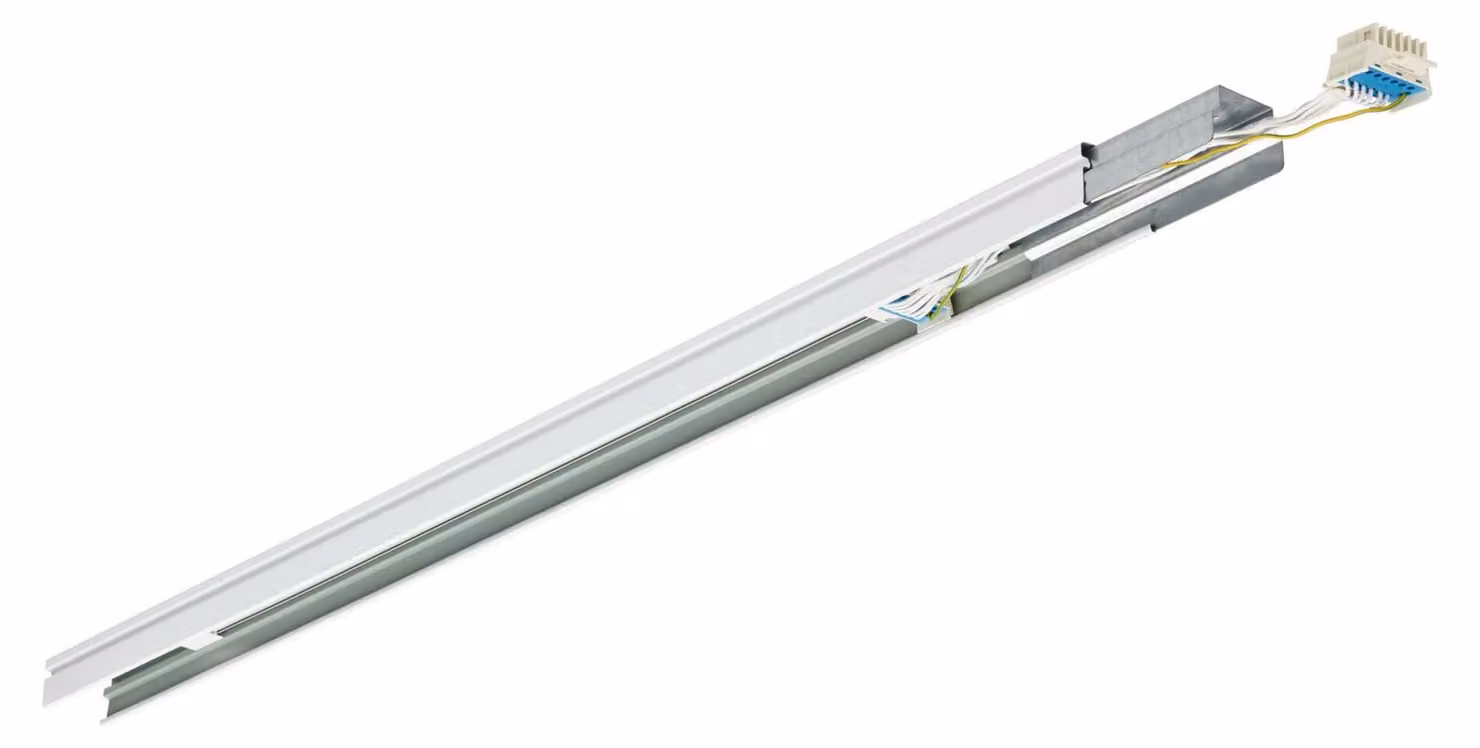 Sistema di illuminazione a binario Philips, 7 pollici, 2276 mm, bianco, modello LL523T, 4 luci