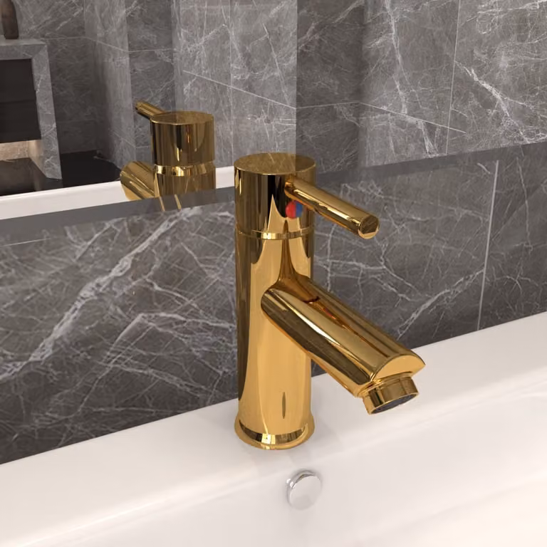 The Living Store miscelatore per lavabo Golden 130x176 mm
