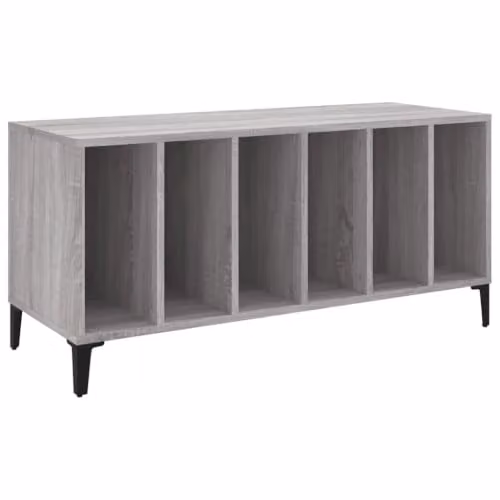 Helloshop26 Armadietto a dischi vintage classico 100 x 38 x 48 cm multifunzionale stile industriale in legno Sonoma grigio 02_0049226