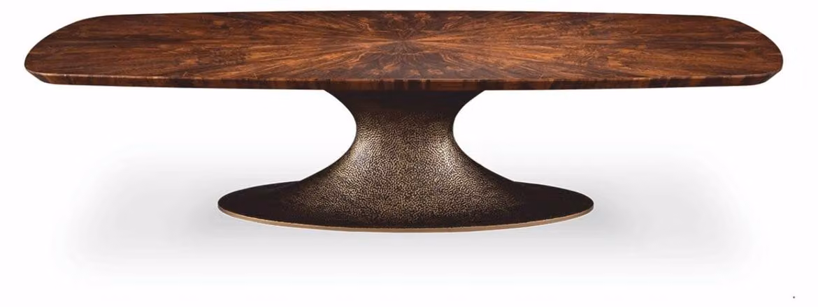 Casa Padrino tavolo da pranzo marrone / giallo oro antico 310 cm - Mobili per la sala da pranzo