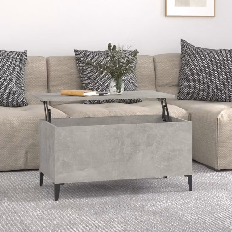 Maison Exclusive - Tavolino da salotto grigio cemento 90x44,5x45 cm Materiale ligneo