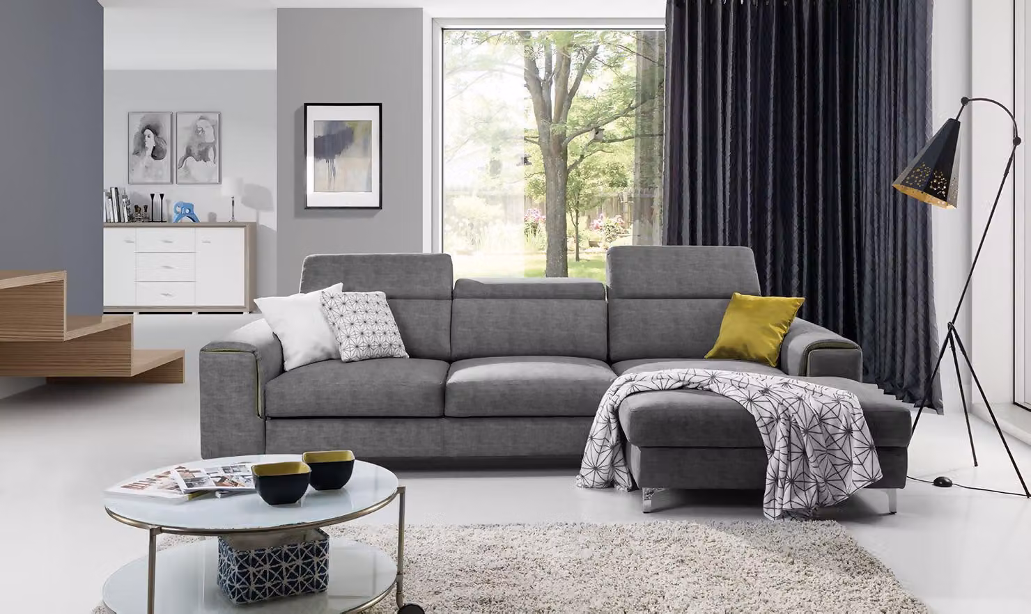 Schlafsofa Sofa Polster Wohnzimmer Ecksofa Textl Sitz Garnitur Funktions Couch