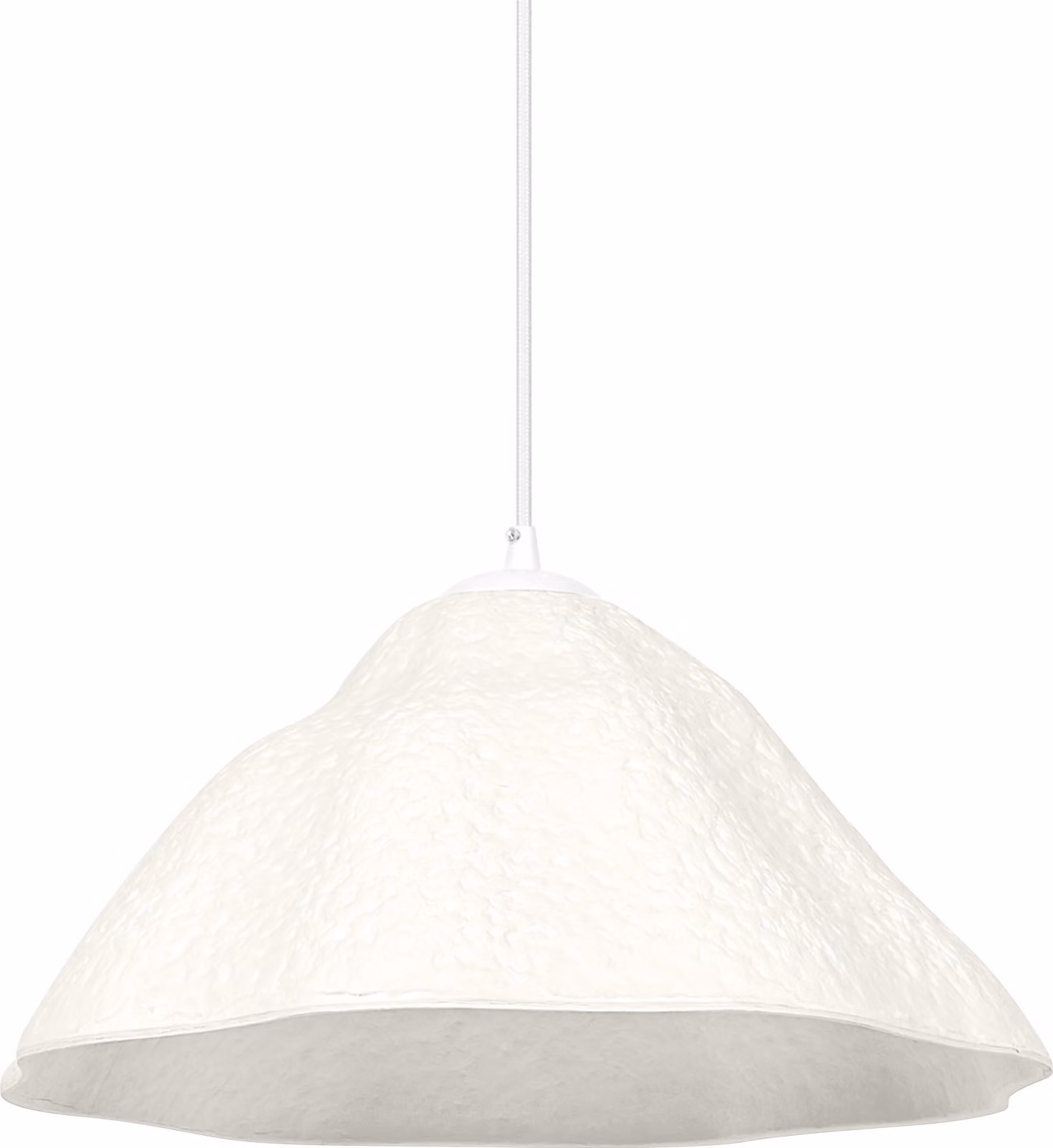 OSRAM Decor Lotus Leaf lampada a sospensione bianca in metallo e cartapesta, E27, diametro 396 mm, paralume in materiale riciclato, sostenibile grazie alla sorgente luminosa sostituibile, facile installazione