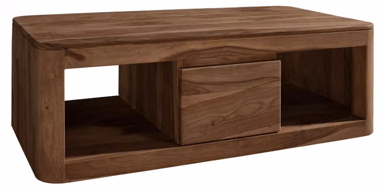MASSIVMOEBEL24 | tavolino da salotto in legno di Sheesham / Acacia 118x65x40 smoked cherry tinto TORONTO #152