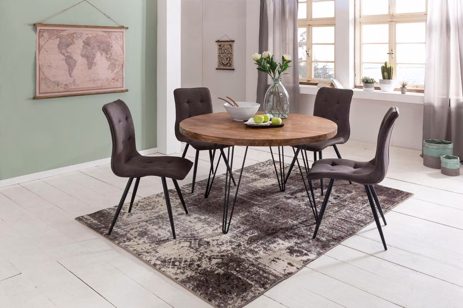 Tavolo da pranzo di design BAGLI rotondo Ø 120 x 78 cm Sheesham