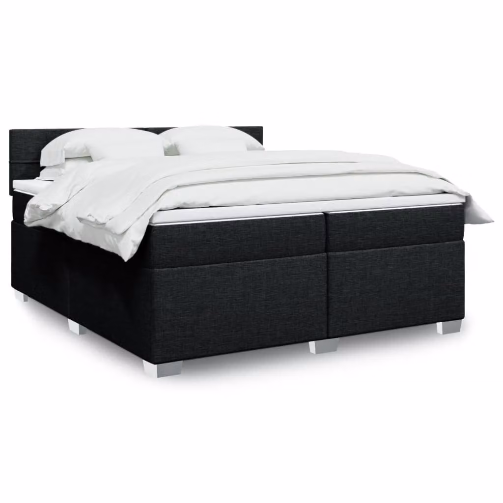 Maison Exclusive - Letto boxspring con materasso nero 200x200 cm Tessuto