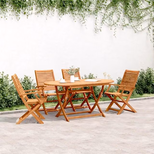 Sedie Pieghevoli 4 pz 57x66x95cm Legno Massello Acacia 3214474