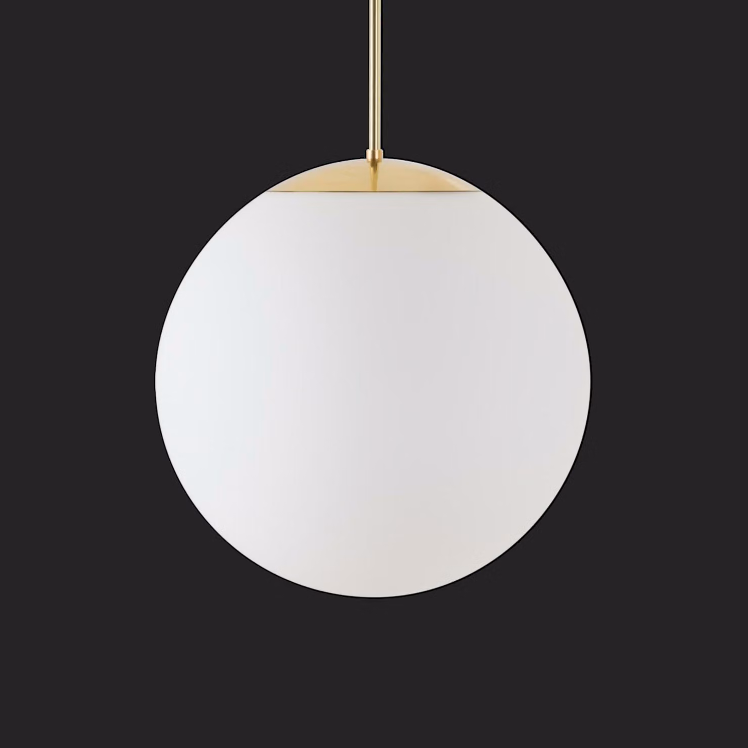 OSMONT ADR72520 ADRIA P3 HP Apparecchio a sospensione in vetro ottone lucido / bianco IP40 4000 K 52W LED combinazione di emergenza 3 h