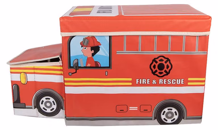 Clayre & Eef Contenitore da auto 55x32x28 cm Rosso Plastica