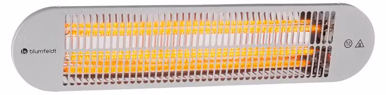 Riscaldatore a infrarossi da parete - 2000 watt - nero - riscaldatore elettrico per esterni
