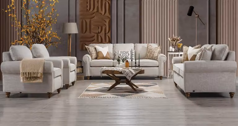 Wohnzimmer Sofagarnitur Modern Design Möbel 2x Sofa Dreisitze 2x Sessel