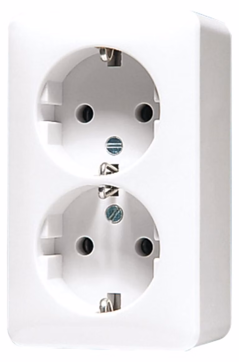Presa di corrente Jung SCHUKO, 2 canali 16A 250V 6020 KIA WW