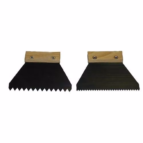 Spatola in acciaio con denti da 140 mm