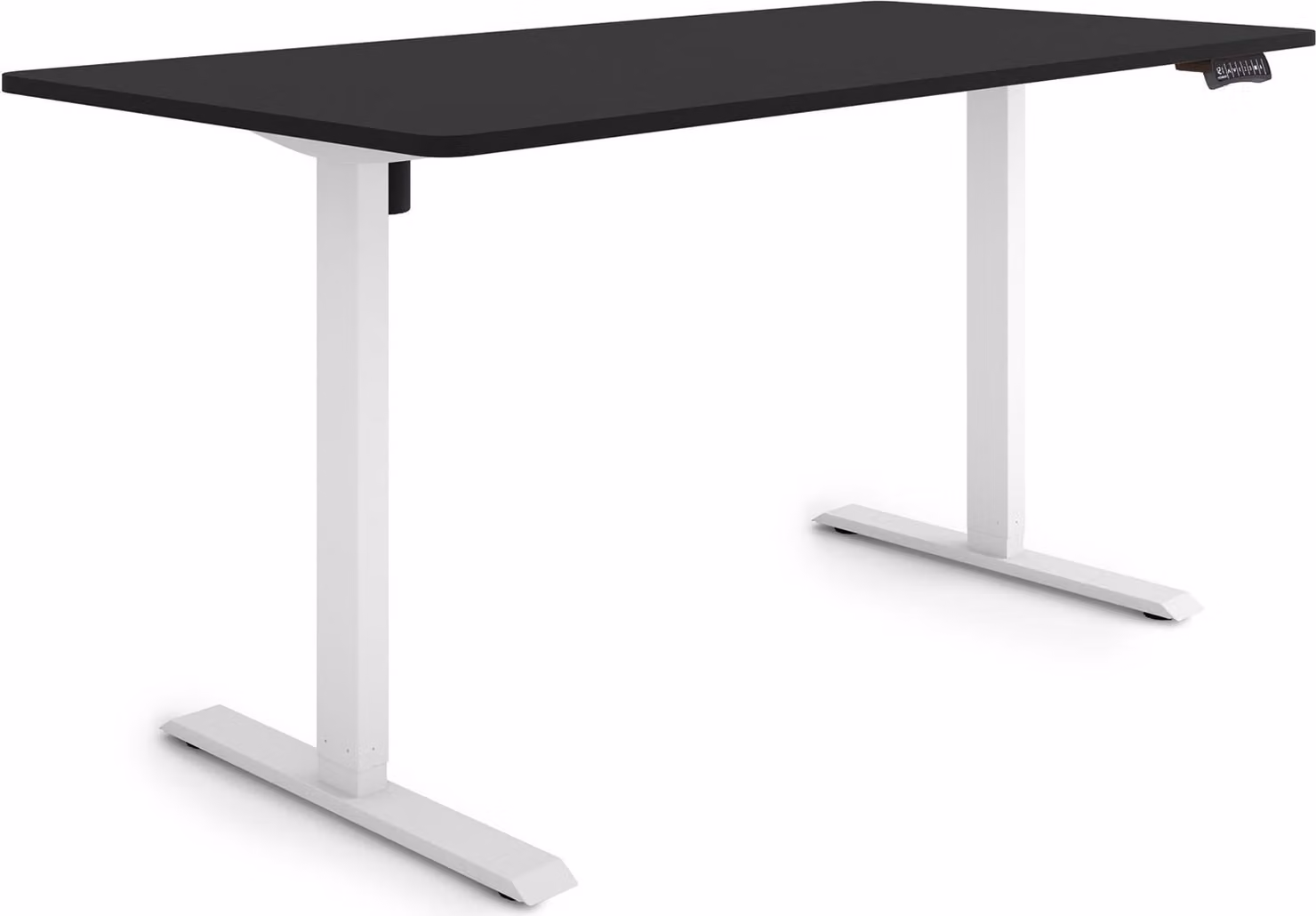 ESMART Germany ETX-121WB 160 x 80 cm Nero Scrivania ergonomica sit-stand Regolabile elettricamente in altezza in modo continuo 73,5 - 123,5 cm 3x memoria Promemoria attività Soft-Start/Stop Montaggio rapido