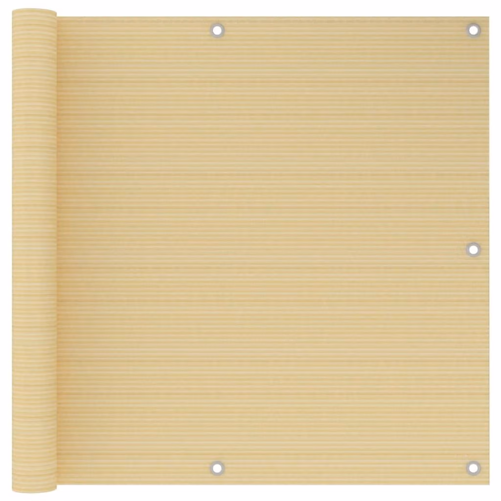 Schermo per balcone Living Store, colore beige, 90x300 cm, realizzato in HDPE