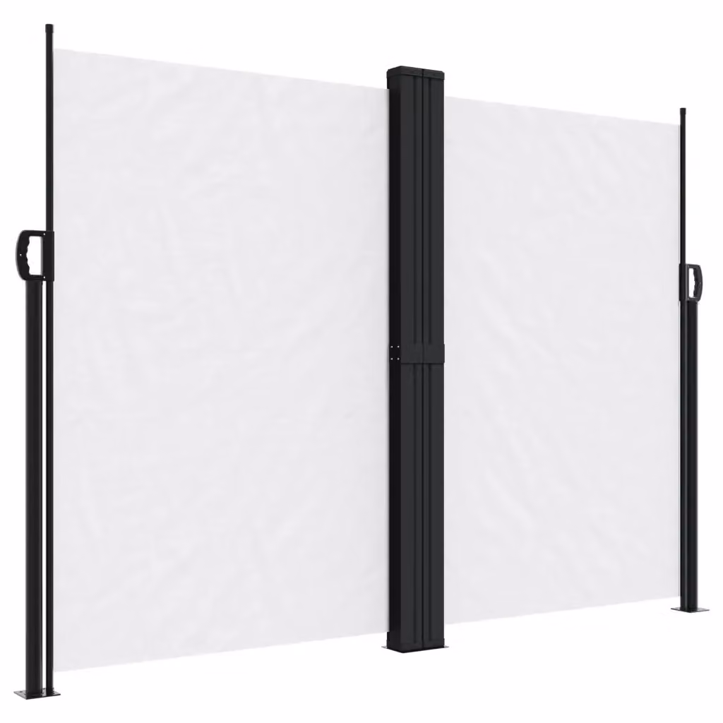 Tenda da sole laterale retrattile vidaXL in poliestere e acciaio, colore bianco, L: 1200 cm, H: 180 cm – 2