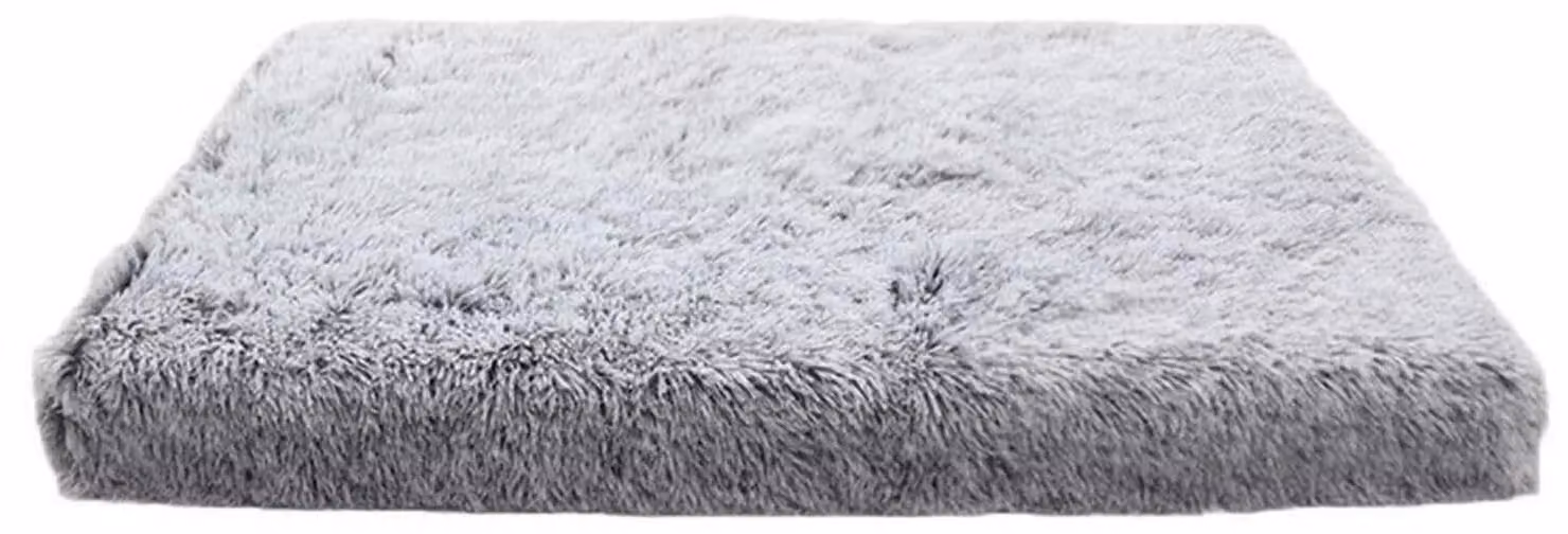 Cuccia per cani, morbida e lavabile, con base antiscivolo. Colore: grigio e bianco. Taglia: M, dimensioni 50x40x5 cm