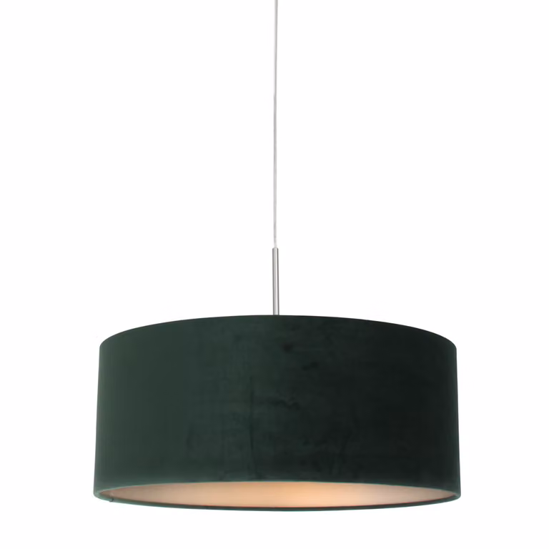 Lampada a sospensione - verde - Sparkled Light - metallo tessile - Ø 50cm - E27 - 8148ST - Steinhauer