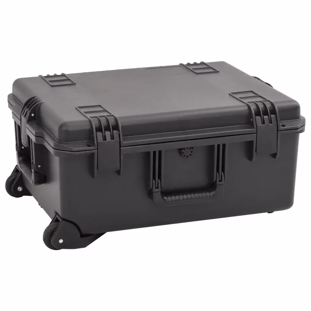Valigetta da Volo Portatile Impermeabile in Plastica Nera DESIGN IN L: 62,5 cm, P: 50 cm, H: 28,5 cm – 2