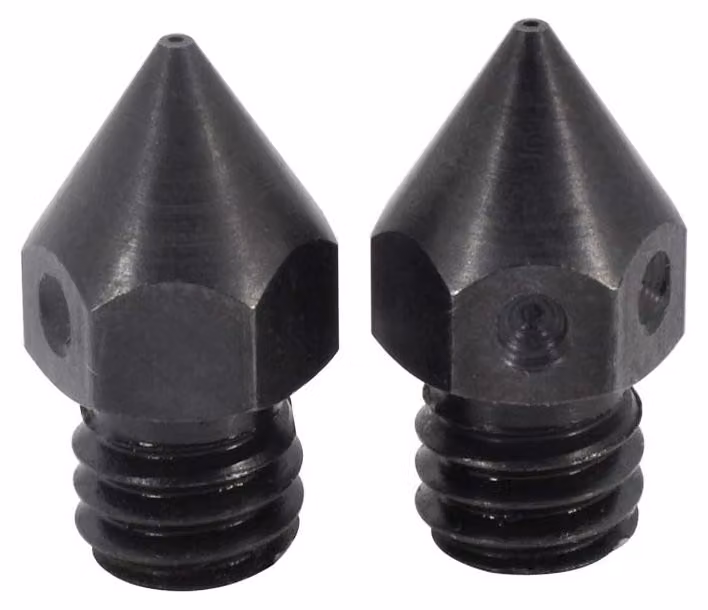 Set di ugelli per stampante 3D, diametro 0,4 mm, 0,6 mm, 0,8 mm - acciaio temprato, 2 pezzi